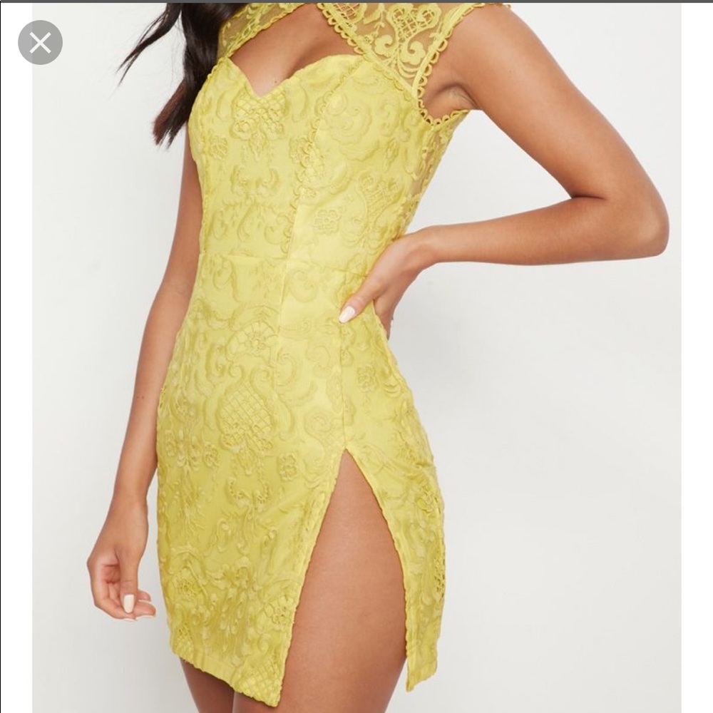 PLT Yellow Lace Dress.